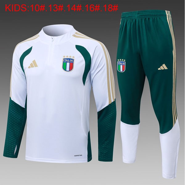 Ninos Sudadera De Training Italia 2026-2027 Blanco 3